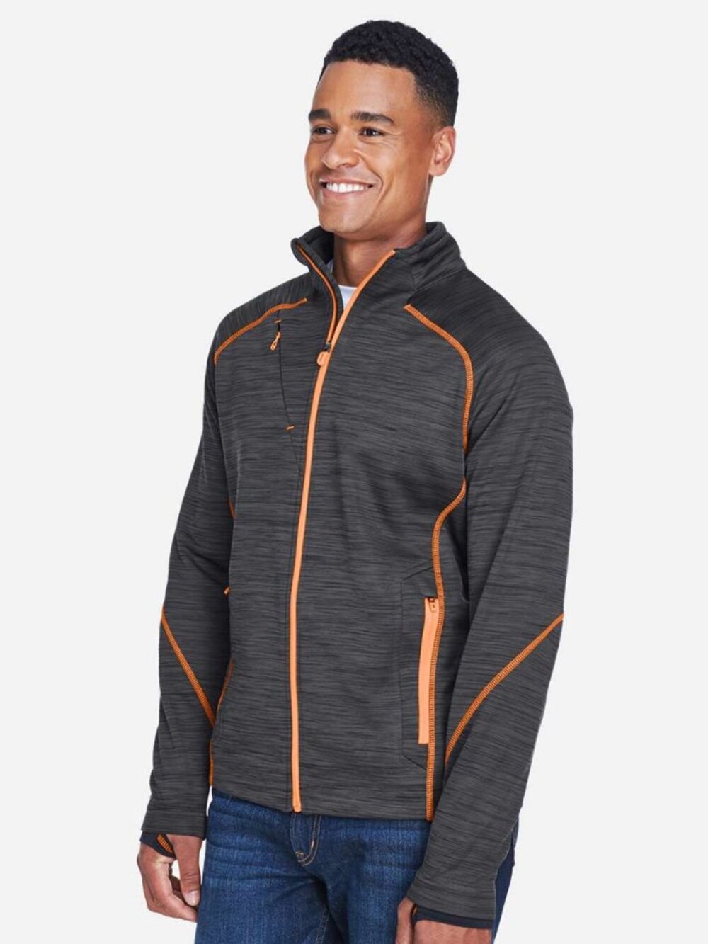 North End Men's Flux Mélange Bonded Fleece Jacket